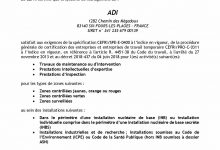 CEFRI-REV 2-CERTIFICAT VALABLE JUSQU'AU 31.10.2021